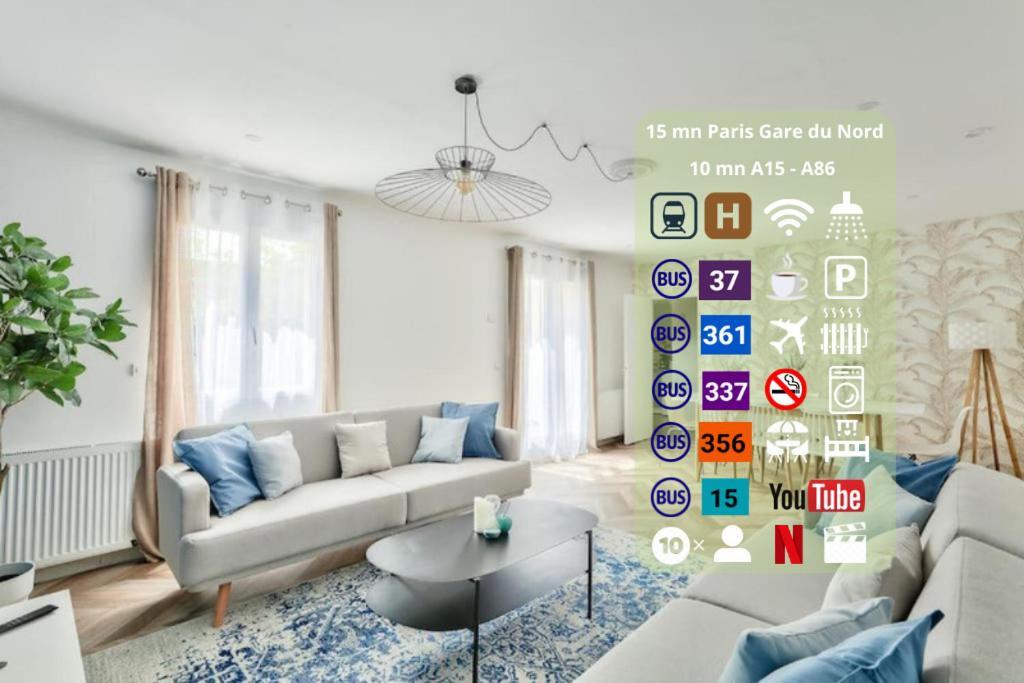 Parking Prive Gratuit - 15Mn Paris - Gare A Pied En 5Mn - Tout Equipee - Terrasse - Jardin - Stade De France - Casino D'Enghien - Hippodrome, Universite Épinay-sur-Seine Eksteriør billede